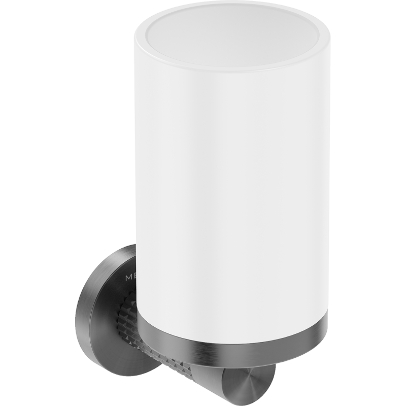 Mexen Triv kelímek na kartáčky, bílý/kartáčovaný gun šedý - 70A33051-66W