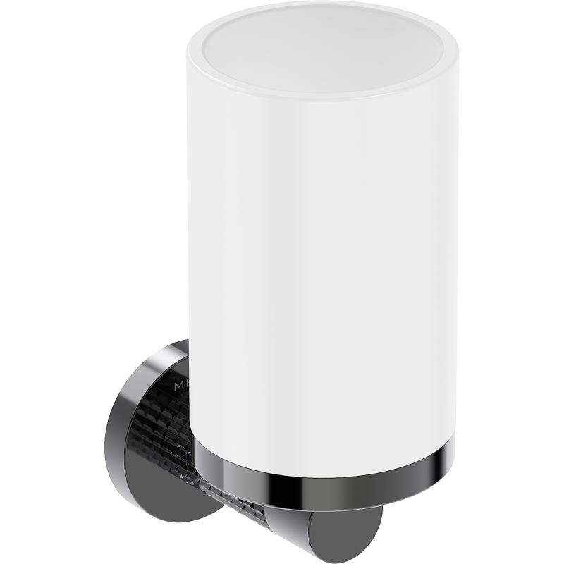 Mexen Triv kelímek na kartáčky, bílý/black chrome - 70A33051-73W