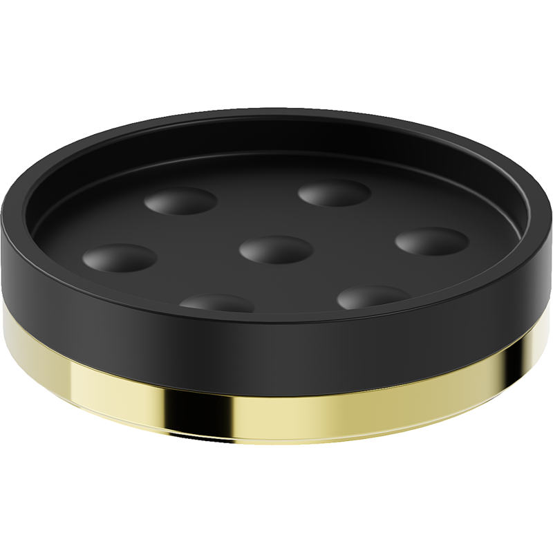 Mexen Triv mýdlenka stojací, černá/zlatá - 70A33057-50B