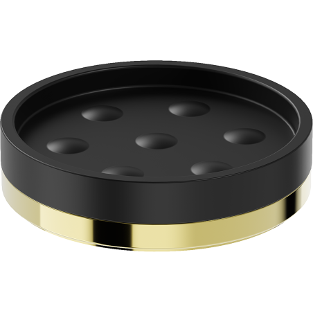 Mexen Triv mýdlenka stojací, černá/zlatá - 70A33057-50B