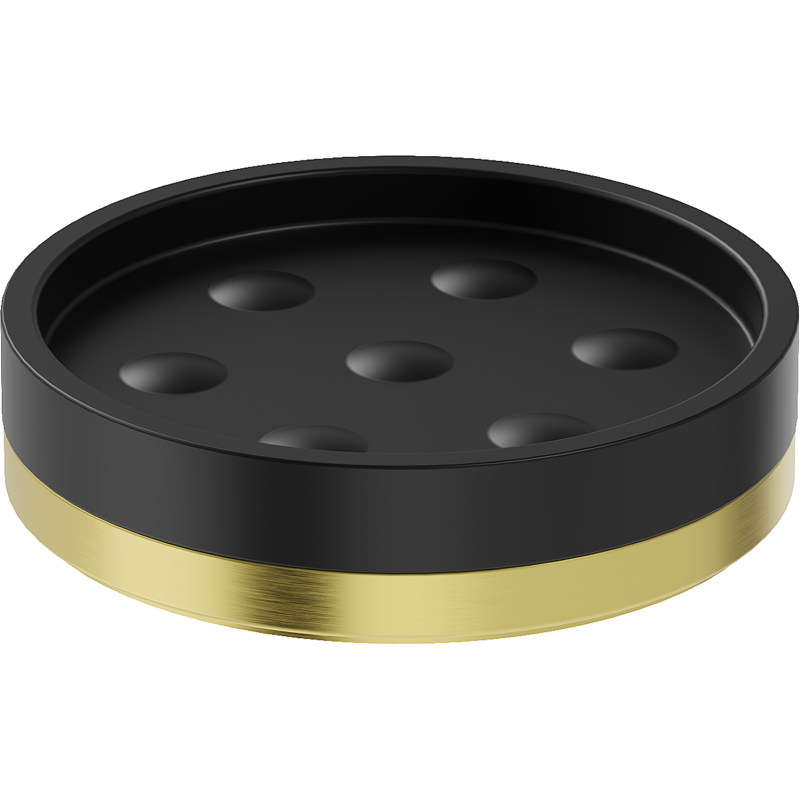 Mexen Triv mýdelnička stojící, černá/zlatá kartáčovaná - 70A33057-55B