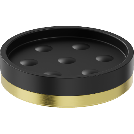 Mexen Triv mýdelnička stojící, černá/zlatá kartáčovaná - 70A33057-55B