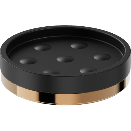 Mexen Triv stojící mýdlenka, černá/růžové zlato - 70A33057-60B