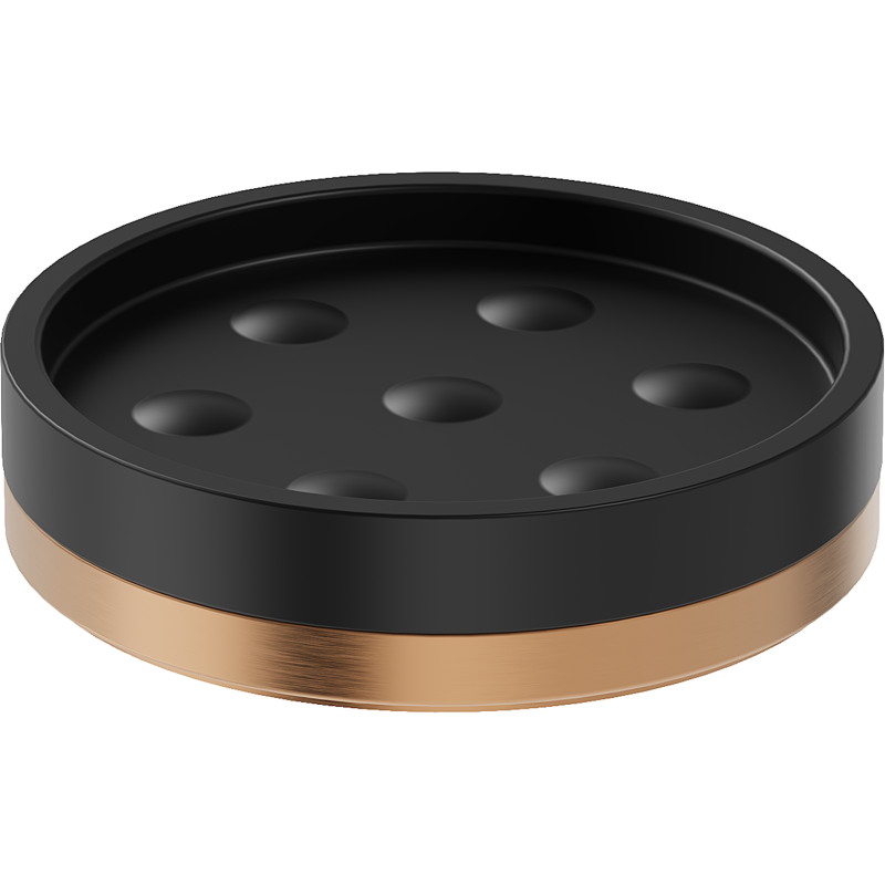 Mexen Triv stojící mýdlenka, černá/měď kartáčovaná - 70A33057-65B