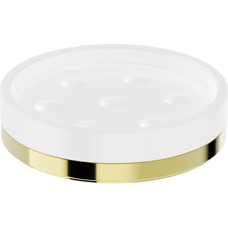 Mexen Triv mýdelnička stojící, bílá/zlatá - 70A33057-50W