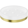 Mexen Triv stolní mýdlenka, bílá / zlatá kartáčovaná - 70A33057-55W