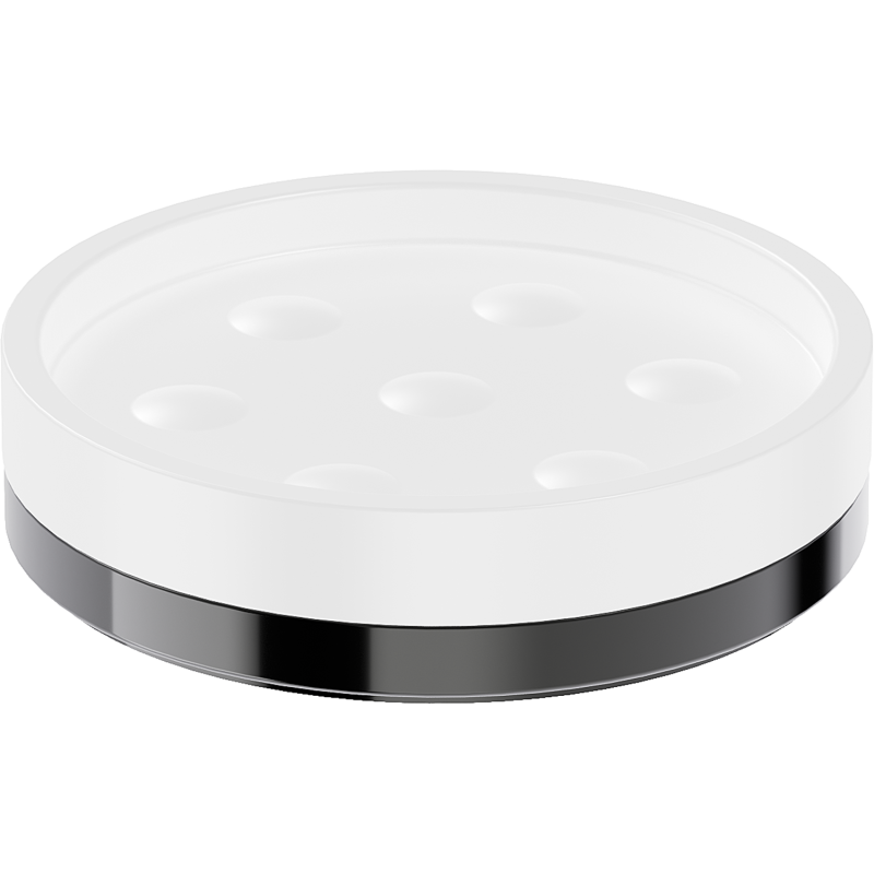 Mexen Triv stojánková mýdlenka, bílá/black chrome - 70A33057-73W