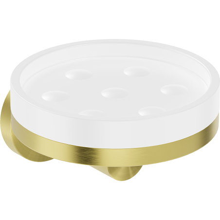 Mexen Triv mýdlenka, bílá/zlatá kartáčovaná - 70A33055-55W