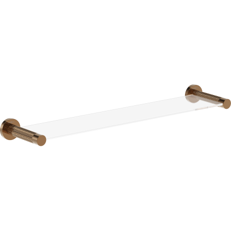 Mexen Triv závěsná skleněná police, růžové zlato - 70A33061-60