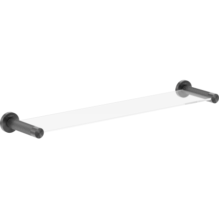 Mexen Triv závěsná skleněná police, kartáčovaná gun gray - 70A33061-66