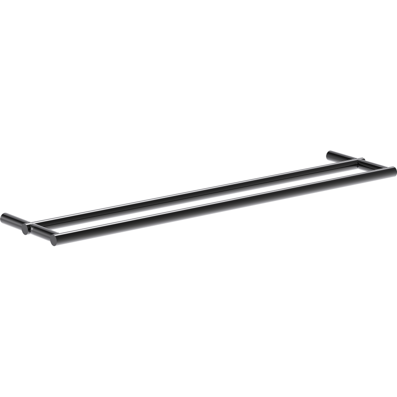 Mexen Loop dvojitý věšák na ručník, black chrome - 70A71047-73