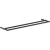 Mexen Loop dvojitý věšák na ručník, black chrome - 70A71047-73