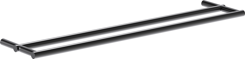 Mexen Loop dvojitý věšák na ručník, black chrome - 70A71047-73