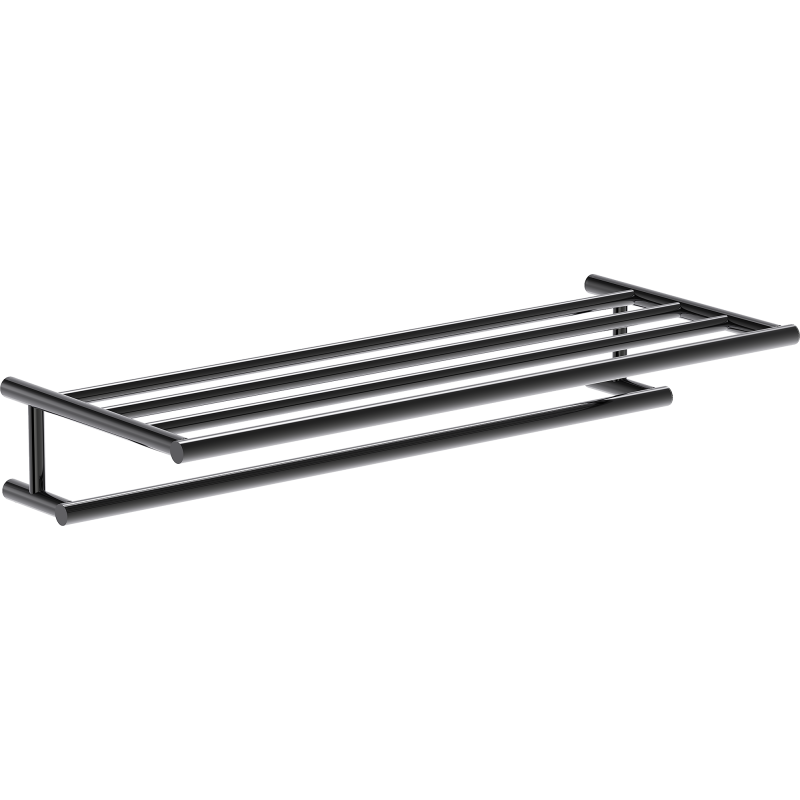 Mexen Loop police na ručníky, černý chrom - 70A71081-73