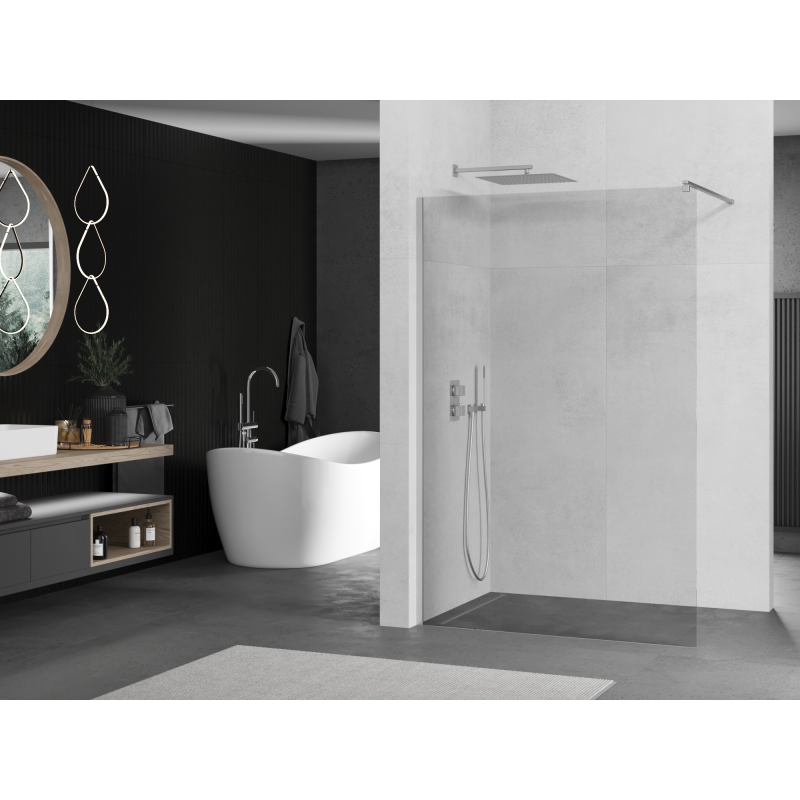 Mexen Kioto sprchová stěna Walk-in 60 x 200 cm, transparentní 8 mm, chrom - 800-060-101-01-00