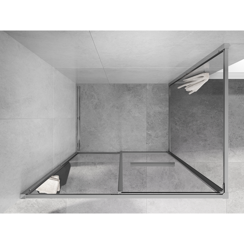 Mexen Linea posuvný sprchový kout 120 x 80 cm, transparentní, chrom - 8E1-120-080-01-01