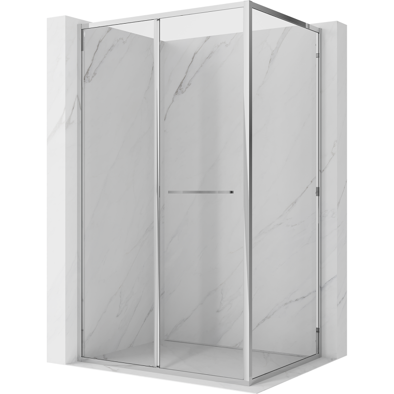 Mexen Linea prosklený sprchový kout 80 x 90 cm, průhledný, chrom - 8E1-080-090-01-01