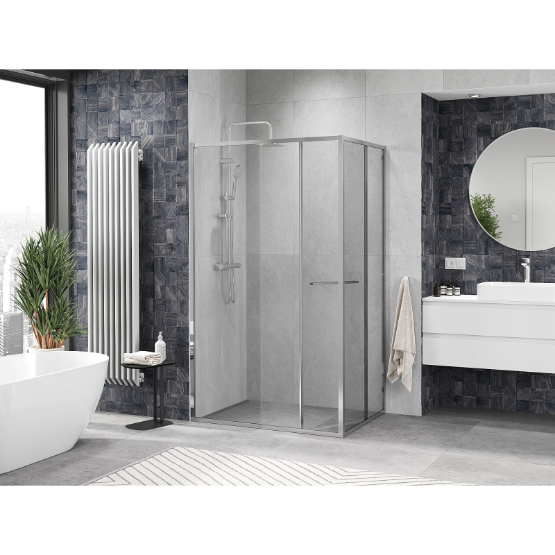 Mexen Linea posuvná sprchová kabina 85 x 90 cm, transparentní, chromová - 8E1-085-090-01-01