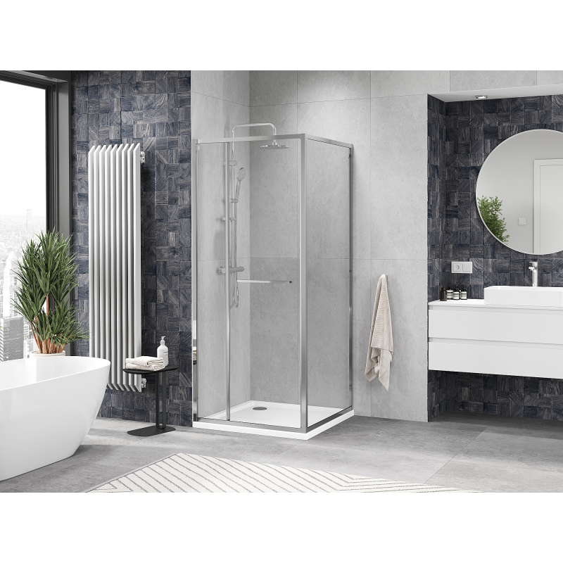 Mexen Linea posuvná sprchová kabina 90 x 90 cm, transparentní, chrom - 8E1-090-090-01-01