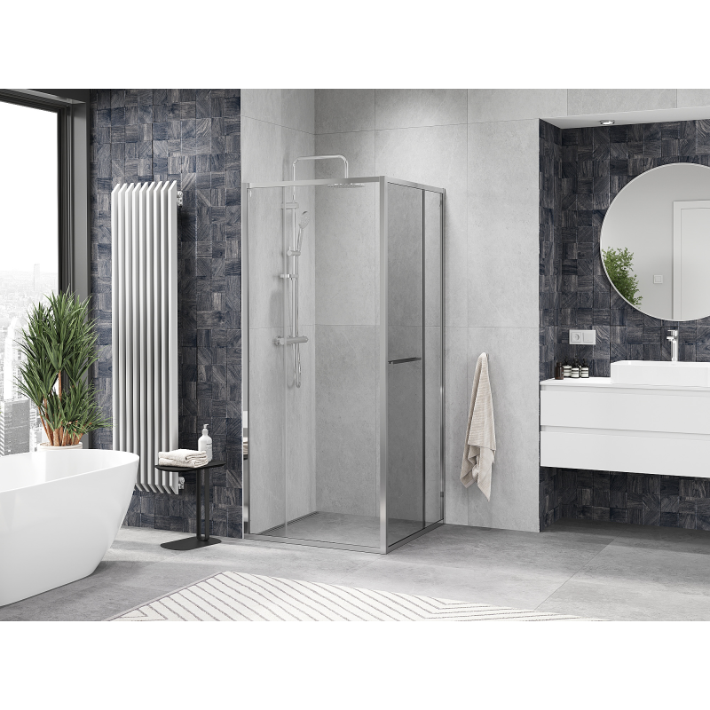 Mexen Linea posuvná sprchová kabina 95 x 95 cm, transparentní, chrom - 8E1-095-095-01-01