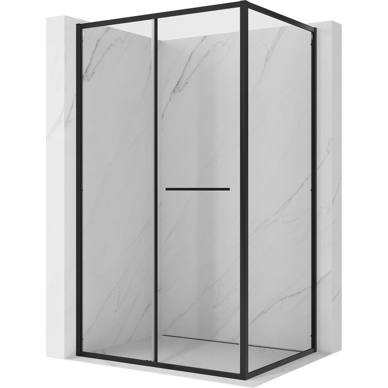 Mexen Linea posuvné sprchové dveře 95 x 80 cm, transparentní, černé - 8E1-095-080-70-70