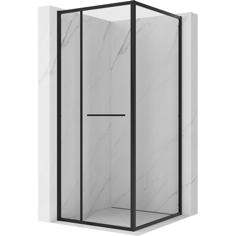 Mexen Linea posuvná sprchová kabina 90 x 90 cm, transparentní, černá - 8E1-090-090-70-70