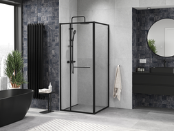 Mexen Linea posuvná sprchová kabina 100 x 100 cm, transparentní, černá - 8E1-100-100-70-70