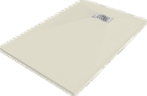 Mexen Hugo obdélníková sprchová vanička SMC 100 x 90 cm, béžová, krytka inox - 42699010-X