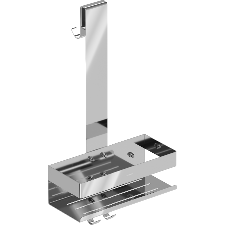 Mexen Brin-1 koupelnový košík s věšákem, chrom - 70A8841-00