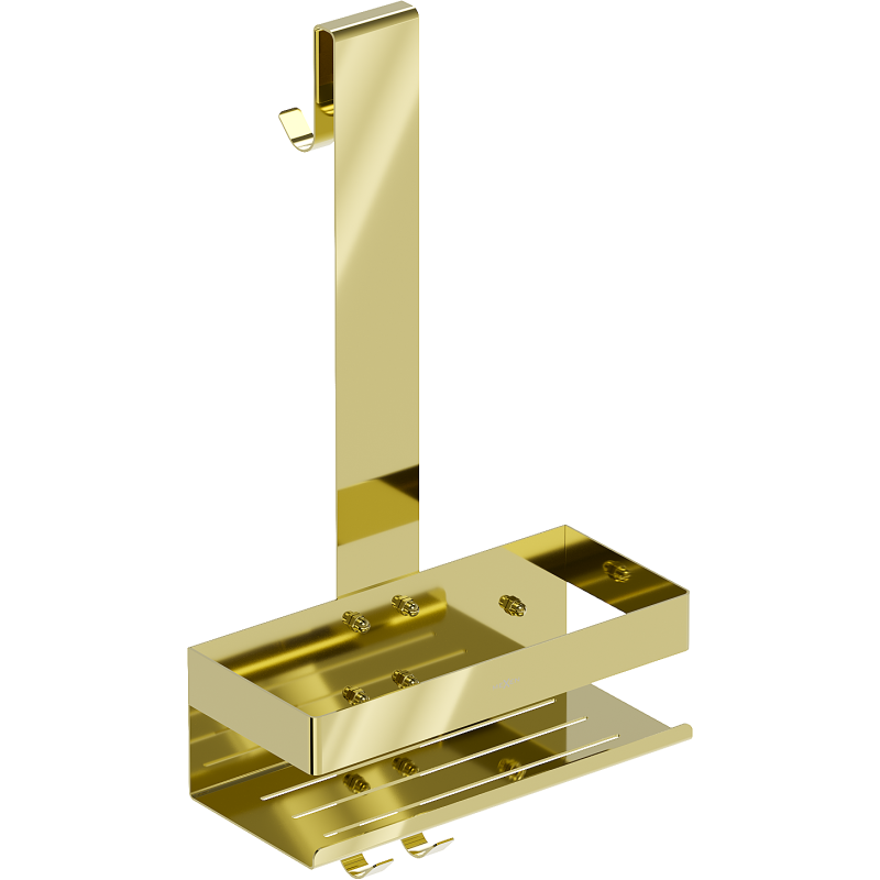 Mexen Brin-1 koupelnový košík s věšákem, zlatý - 70A8841-50