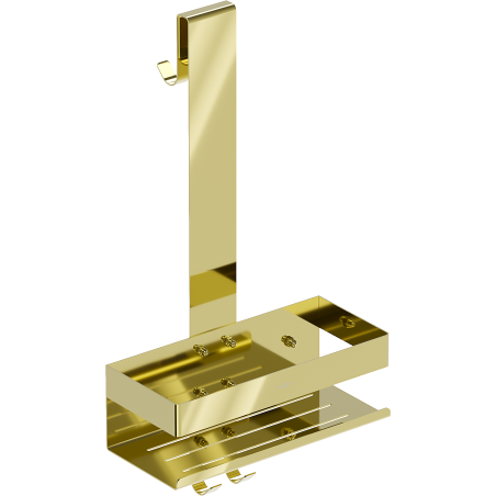 Mexen Brin-1 koupelnový košík s věšákem, zlatý - 70A8841-50