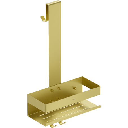 Mexen Brin-1 koupelnový košík s věšákem, kartáčovaný zlatý - 70A8841-55