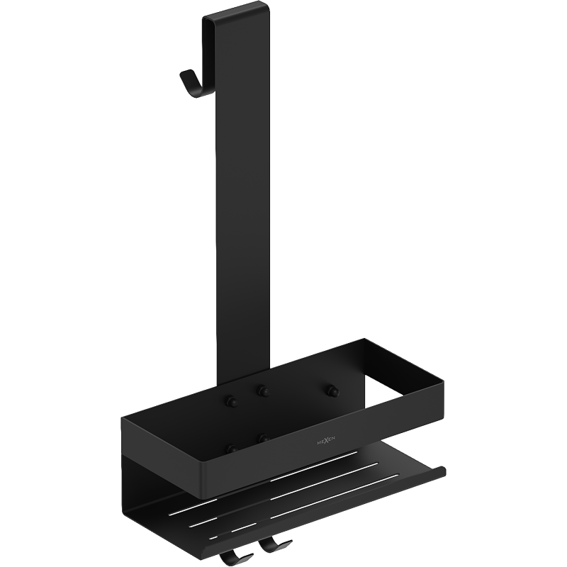 Mexen Brin-1 koupelnový košík s věšákem, černý - 70A8841-70