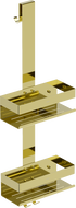 Mexen Brin-2 koupelnový košík s věšákem, zlatý - 70A8842-50