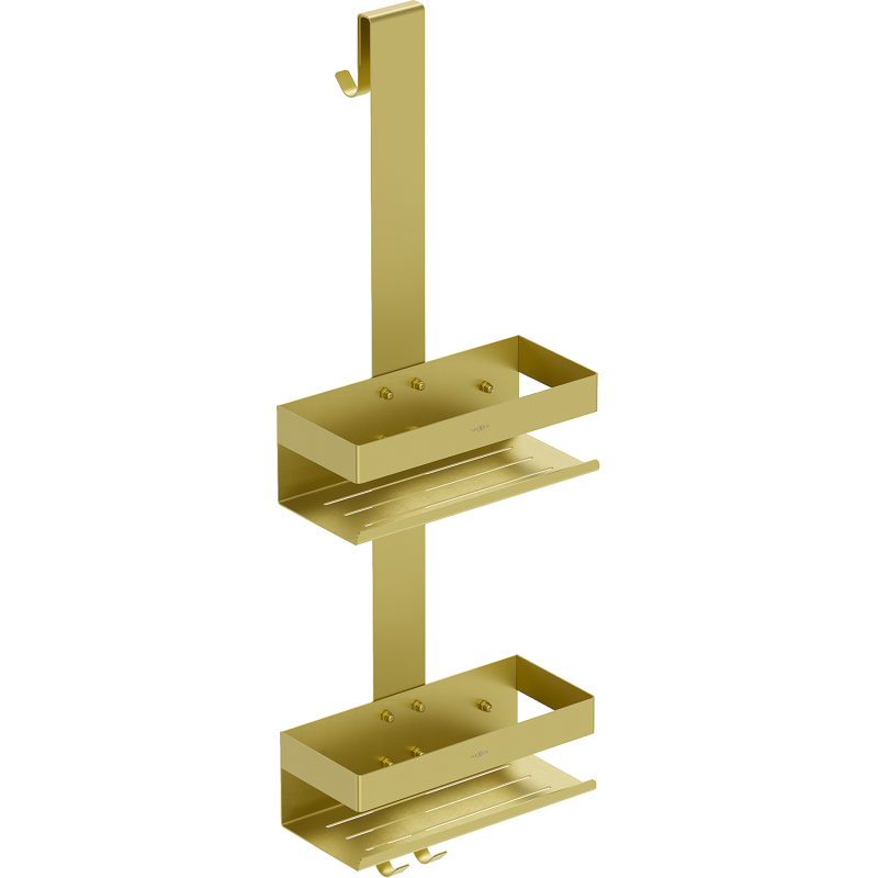 Mexen Brin-2 koupelnový košík s věšákem, zlatý kartáčovaný - 70A8842-55