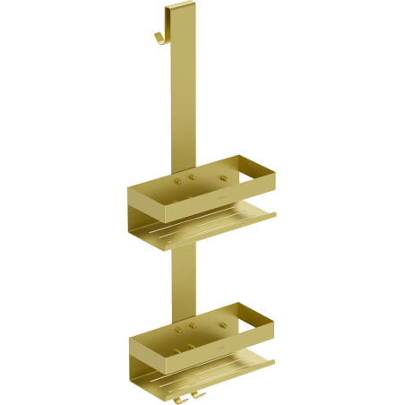 Mexen Brin-2 koupelnový košík s věšákem, zlatý kartáčovaný - 70A8842-55