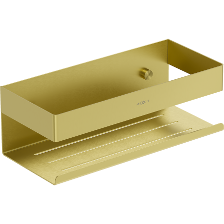 Mexen Brin-L koupelnový košík, zlatý kartáčovaný - 70A8730-55