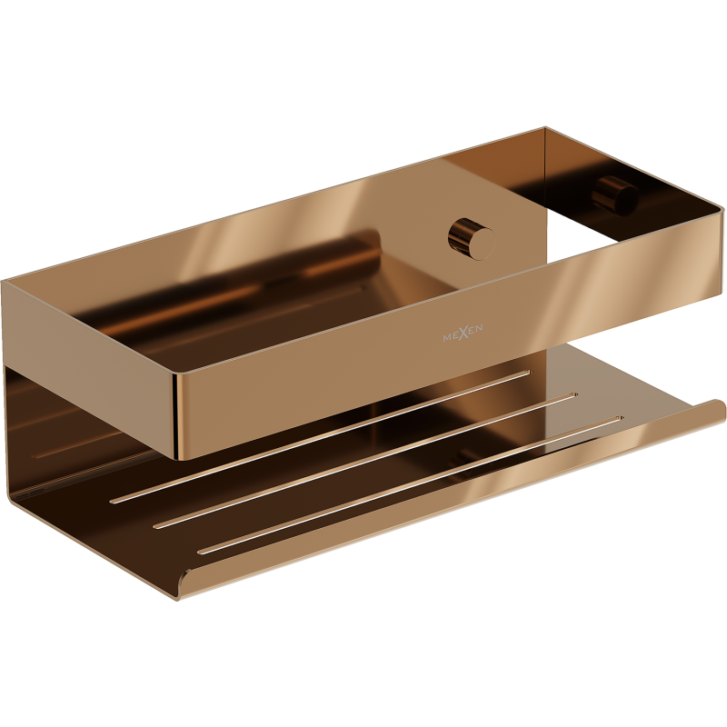 Mexen Brin-L koupelnový košík, růžové zlato - 70A8730-60