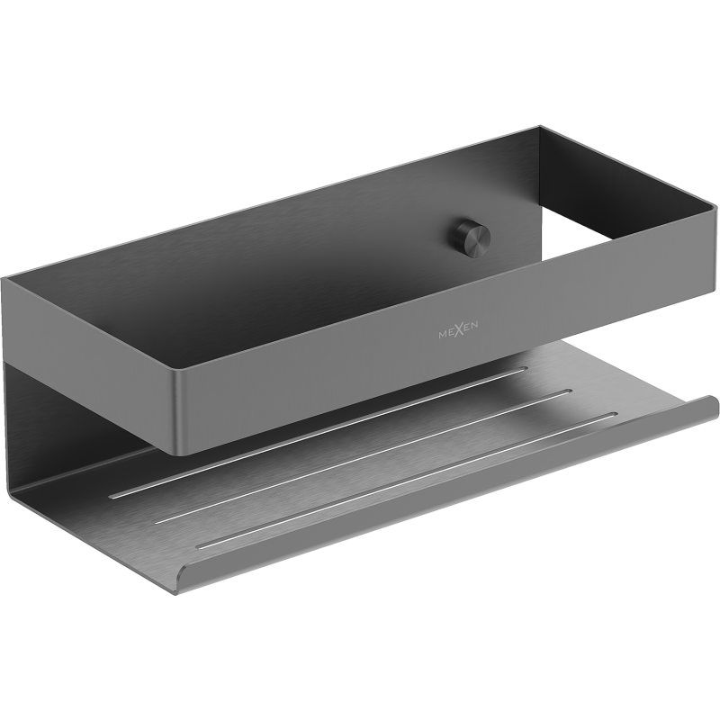 Mexen Brin-L koupelnový košík, gun gray kartáčovaný - 70A8730-66