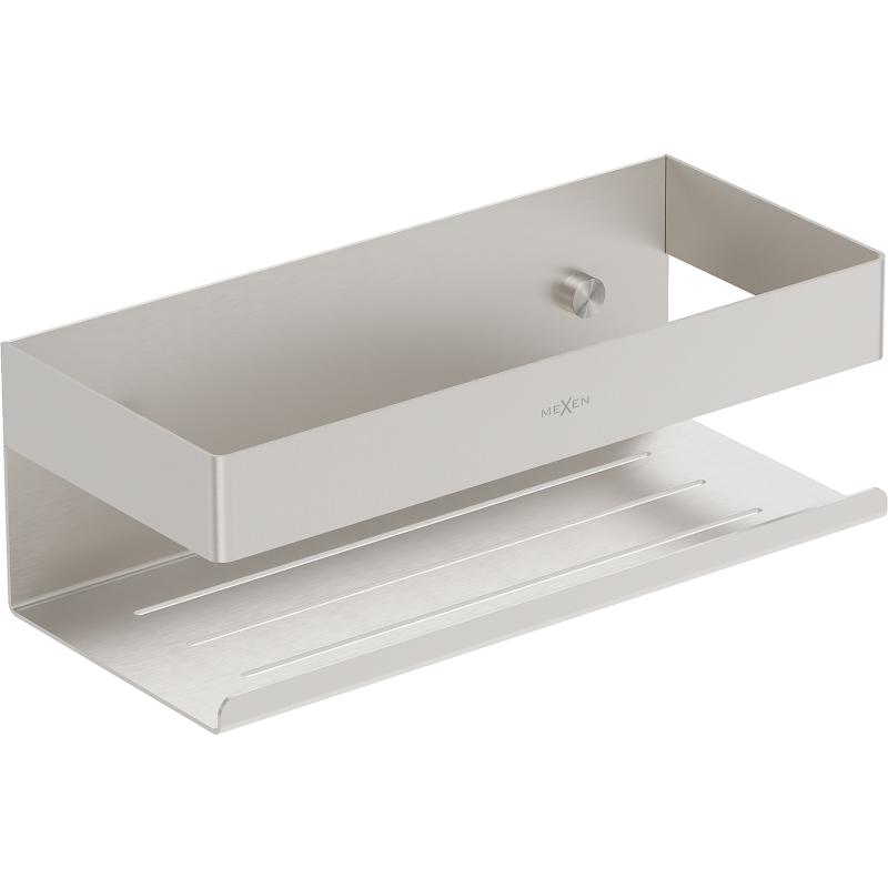 Mexen Brin-L koupelnový košík, kartáčovaný nikl - 70A8730-97