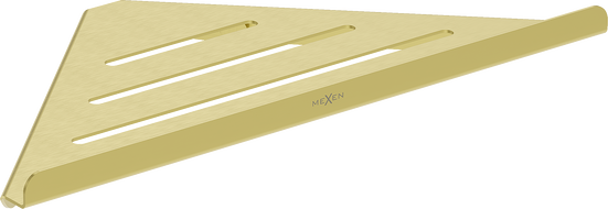 Mexen Diva-C rohový koupelnový košík, zlatý kartáčovaný - 70A8528-55