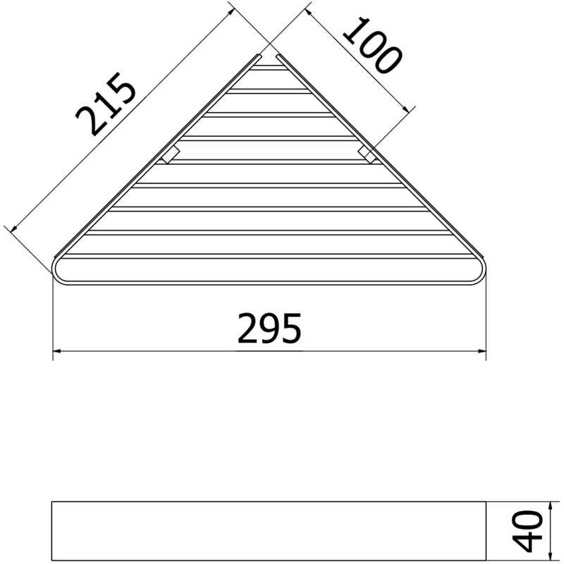 Mexen Evos-C rohový koupelnový košík, bílý - 70A8514-20
