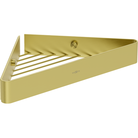 Mexen Evos-C rohový koupelnový košík, zlatý kartáčovaný - 70A8514-55