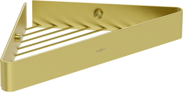 Mexen Evos-C rohový koupelnový košík, zlatý kartáčovaný - 70A8514-55
