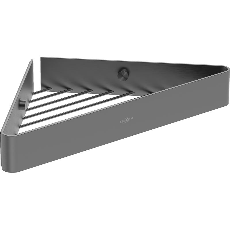 Mexen Evos-C koupelnový rohový košík, gun gray kartáčovaný - 70A8514-66