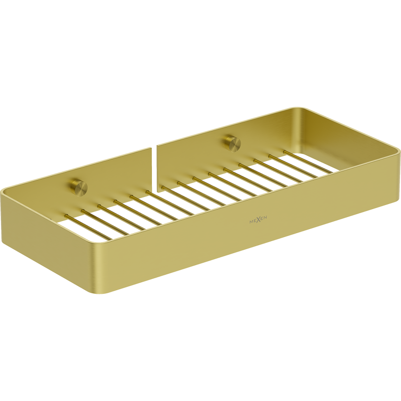 Mexen Evos-L koupelnový koš, zlatý kartáčovaný - 70A8714-55