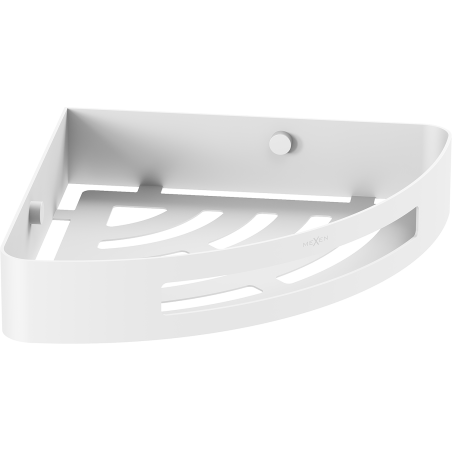 Mexen Laxo-C rohovej koupelnový košík, bílý - 70A8513-20