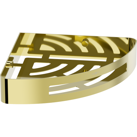 Mexen Laxo-C rohový koupelnový košík, zlatý - 70A8513-50