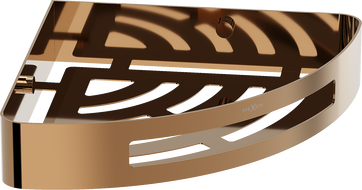 Mexen Laxo-C rohový koupelnový košík, růžové zlato - 70A8513-60