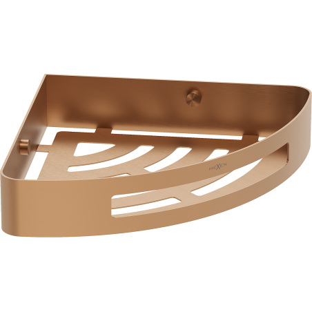 Mexen Laxo-C rohový koupelnový košík, kartáčovaná měď - 70A8513-65